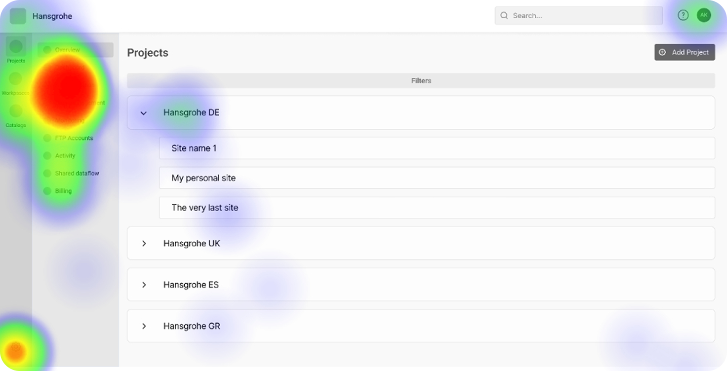 Sitemap for the unified app users based on their roles